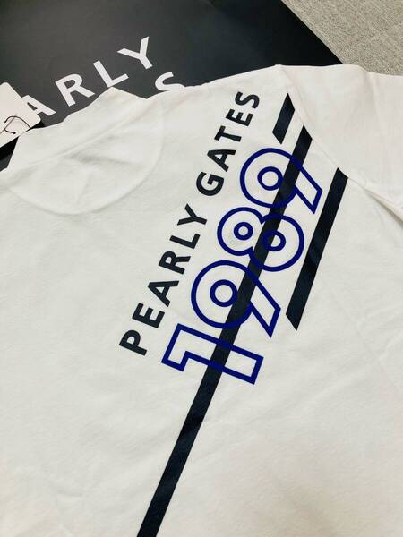 新品 パーリーゲイツ 強撚ベアカノコ ハイネックカットソー(4)サイズM/白 PEARLY GATES