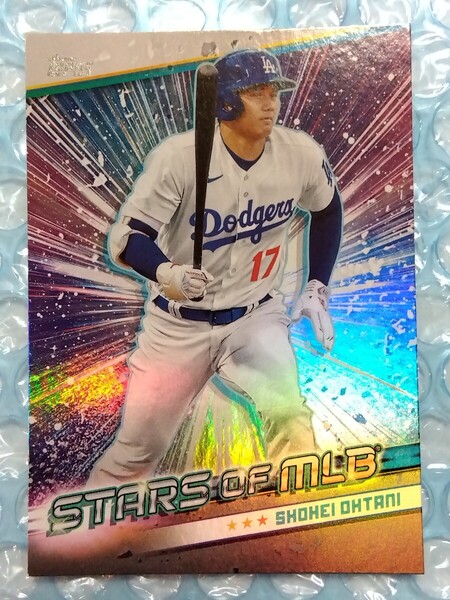 送料込即決 2024 Topps Series 2 Stars of MLB SMLB-55 Shohei Ohtani 大谷翔平 レインボーフォイル/ホロカード 54-59到達 ★3度目満票MVP