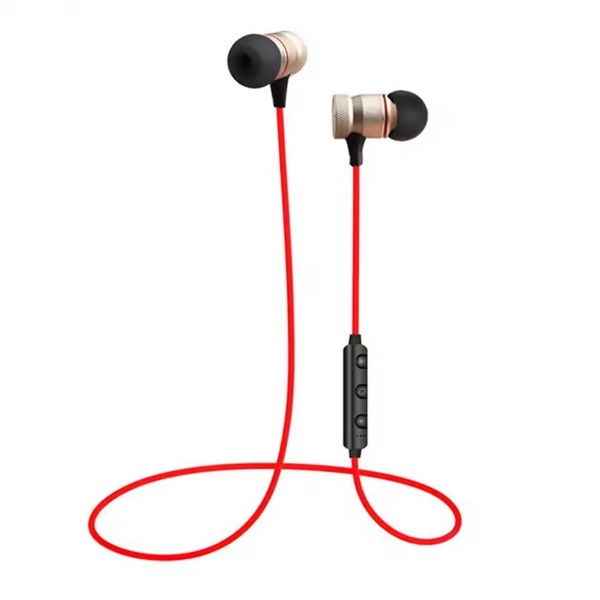 イヤホン Bluetooth ヘッドフォン ブルートゥース ワイヤレス イヤフォン iPhone Android 各種対応 赤