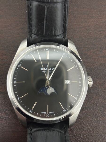 完動品 美品 EDOX moon phase LES VAUBERTS 自動巻 エドックス ムーンフェイズ automatic レ・ヴォベール