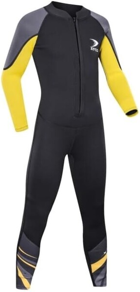 ウェットスーツ 子供 2.5mm 男女兼用 キッズ 長袖水着セット フロントジップ フルスーツ ラッシュガード マリンスポーツ ダイビング 水遊び