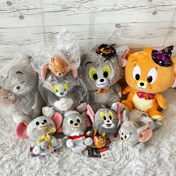 トムとジェリー 一番くじ 新品未開封 B賞 ぬいぐるみ 9点セット ほぼ全品タグ付き アイマスク付きピロー マスコット 999