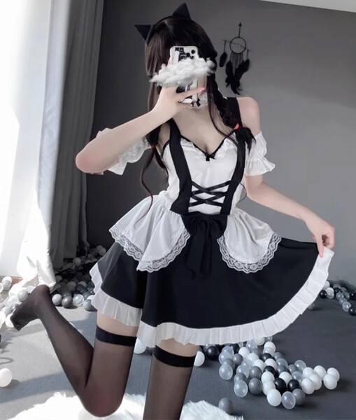 メイド服 ナイトウェア ルームウェア セクシー コスプレ衣装 新品 セクシードレス