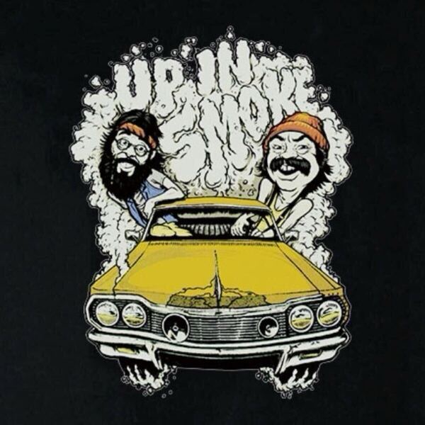 新品 チーチ&チョン Cheech & Chong Tシャツ 映画 黒 ムービー 大麻 MOVIE 西海岸 アメ車 ローライダー インパラ マリファナ LA チカーノ