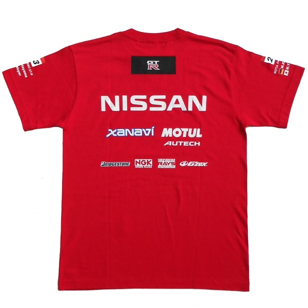 未使用 正規オフィシャル NISSAN NISMO GT-R 半袖 チームTシャツ M 赤x白x黒 ニッサン ニスモ GTR 廃番 KWA00-60822 純正 日産自動車 22 23