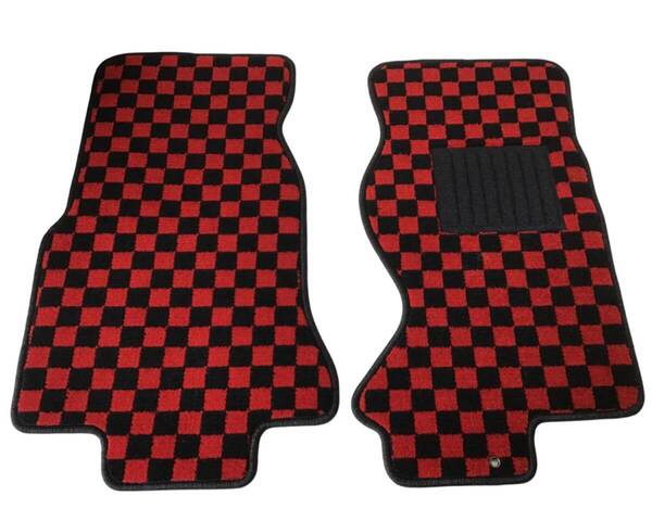 マツダ RX-7 FD3S フロアマット チェックレッド 【フロント2座席分】 日本製 社外品 / 在庫有 503-14-2-F NF*