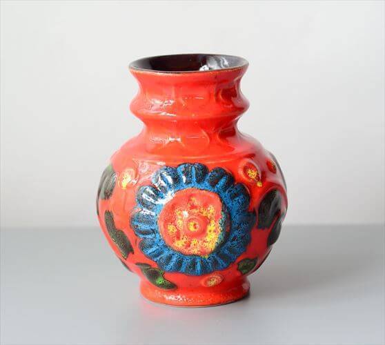 ドイツ製 ヴィンテージ Bay Keramik Fat Lava Vase 花瓶 花器 ファットラバー ミッドセンチュリー期 フラワーベース アンティーク_ig4427