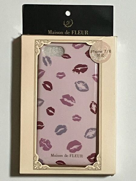 未使用 Maison de FLEUR iPhone ケース iPhone7 iPhone8 iPhoneSE2 iPhoneSE3 SE 第2世代 第3世代 ケース 価格2849円 唇 リップ マーク