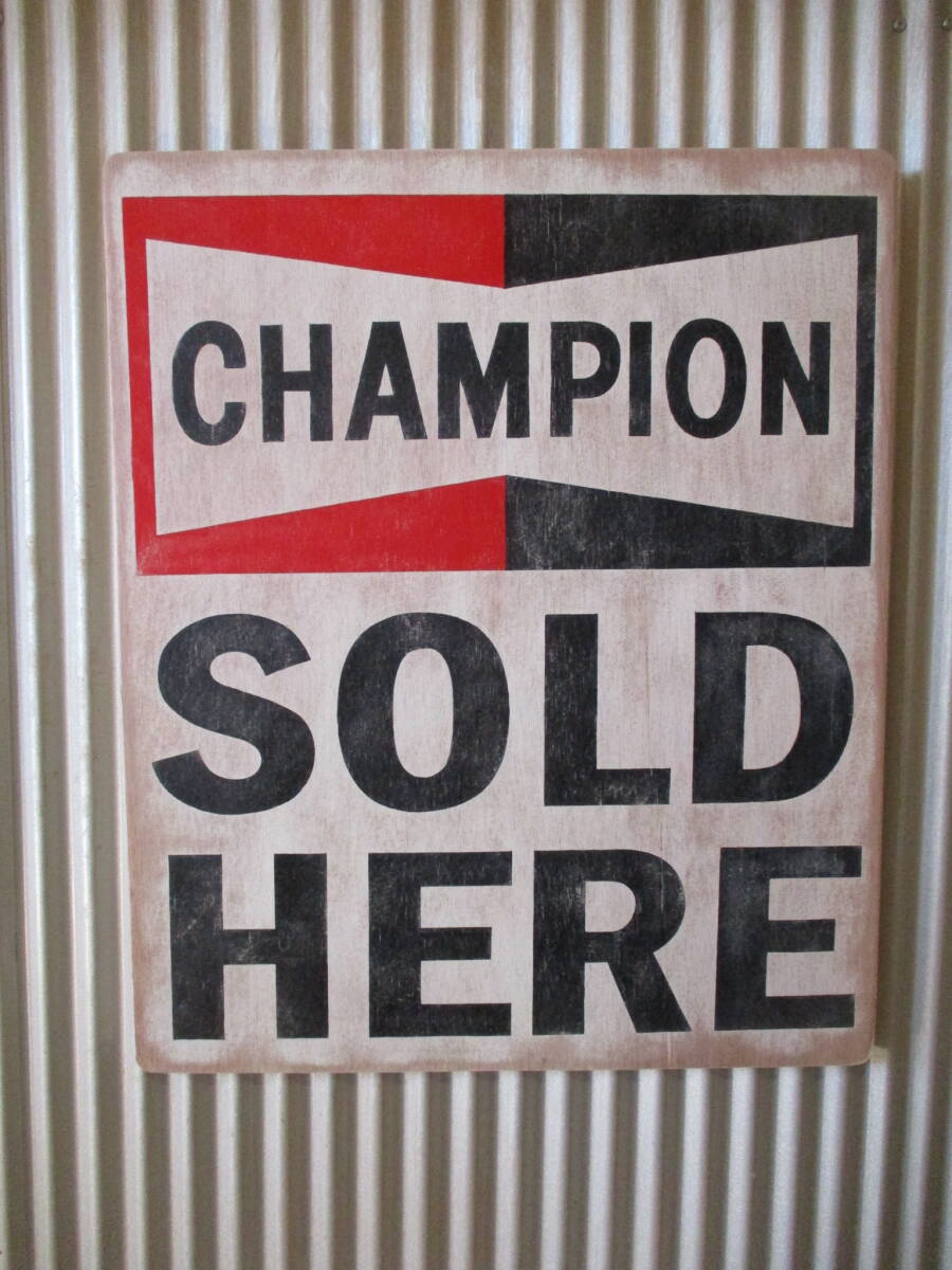 ☆極美品☆ ビンテージ チャンピオン Champion 看板 アメリカ US