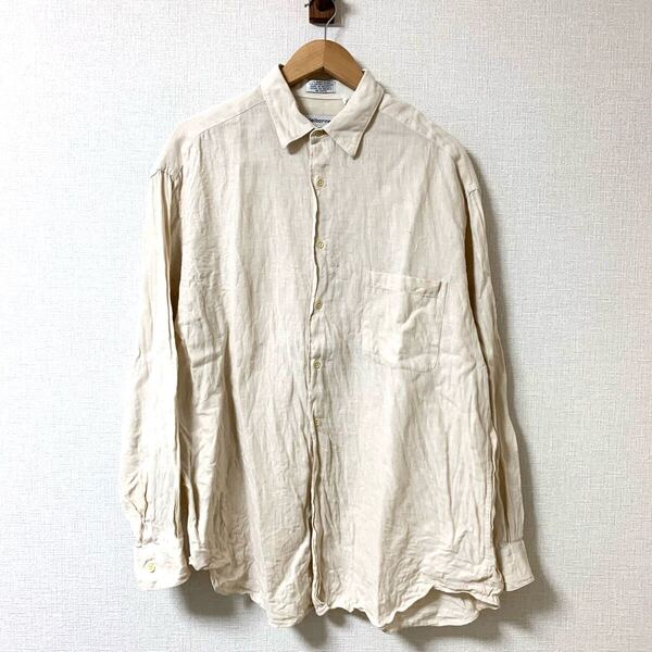 90s 90年代 claiborne 長袖 リネン シャツ 古着 ヴィンテージ ビンテージ アメリカ古着 usa vintage コットン オーバーサイズ ls05