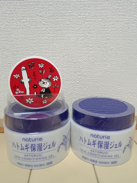 ☆新品☆ナチュリエ☆ハトムギ 保湿 ジェル 180g 2点&ムーミン限定コラボケース1点☆3点セット☆リトルミイ☆ニョロニョロ☆ムーミン☆