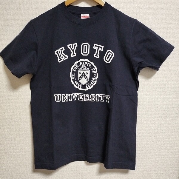 ▼ 京都大学≪Tシャツ 1枚≫表記サイズ S プリント シャツ 紺系 半袖