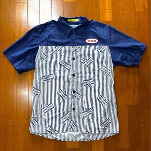 美品!ヒステリックグラマー 総柄ボーリングシャツ ストライプ ヒスガール