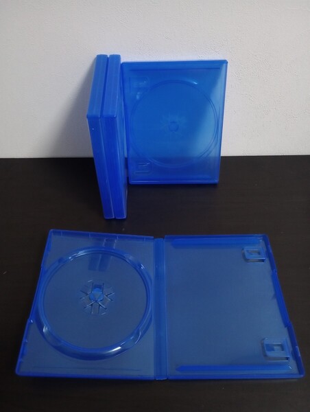 PS4 ソフト 空ケース 4本セットトールケース ブルーレイケース DVD ブルーレイ Blu-ray CD クリアブルー