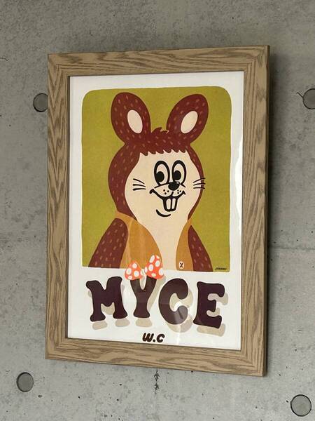 WC JOHNNY MYCE ポスター ソフビ メディコムトイ HEADLOCK STUDIO Risograph Print 2nd Color マイス