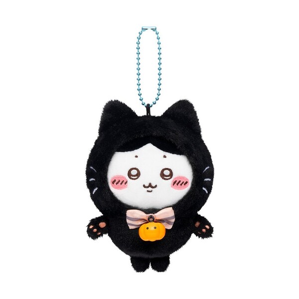 ちいかわ ハチワレ マスコット キーチェーン ぬいぐるみ ぶらさげ 黒猫