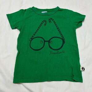 RUGGED WORKS メガネ柄 半袖 Tシャツ グリーン 120