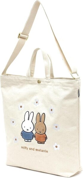 美品、 Miffy ミッフィー しっかり帆布トートショルダーバッグ しっかり帆布 トートバッグ 2wayバッグ