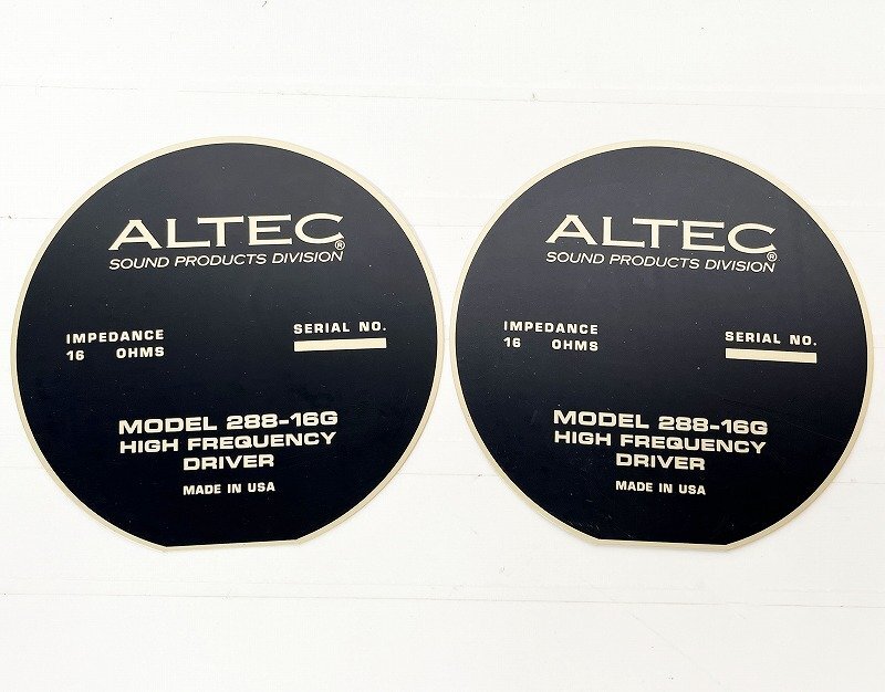 Yahoo!オークション -「altec 288」(スピーカー) (オーディオ Yahoo!オークション -「altec 288」(スピーカー) (オーディオ