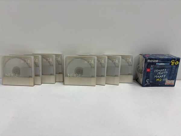 ★マクセル・ソニー製 MDディスク NEIGE 74分×8枚 HAPPY MUSIC 80分×5枚 未開封品★