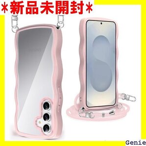 Galaxy S25 ケース クリア ショルダー SC 肩掛け 薄型 軽量 TPU ワイヤレス充電対応 ピンク 95