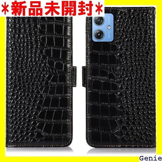 moto g64 5G ケース 手帳型 本革 ワニ柄 ケース ブラック Rureu Eyu-G64-black 12