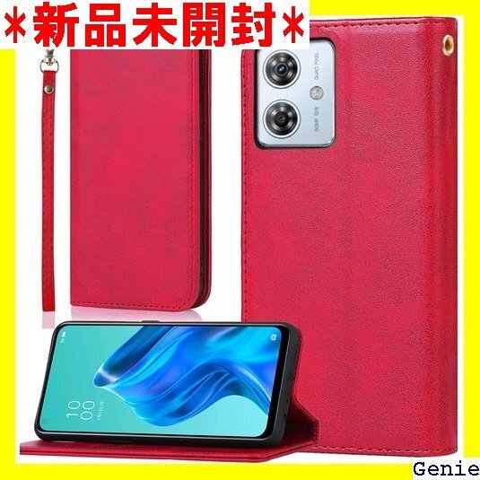 適用 moto g64 5G ケース 手帳型 moto カード入れ スタンド 落ち着いた色 レトロ ローズレッド 8