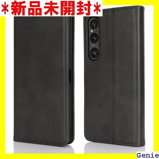 Eastwave for Xperia 1 VI ケー スタンド機能 人気 おしゃれ 二つ折り 耐衝撃 ブラック 53