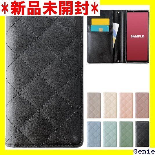 Xperia 1 Ⅵ SO-51E SOG13 A40 ケース 手帳ケース スマホケース キルティング ブラック 123