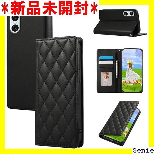 Gedurya Xperia 10 VI ケース 手帳 Xperia10 VI 手帳型 携帯ケース - ブラック 124