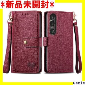 に適用するXperia 1 VI SO-51E SOG ダーバンプパターンテクスチャ耐久性摩擦耐性携帯ケース 赤 146