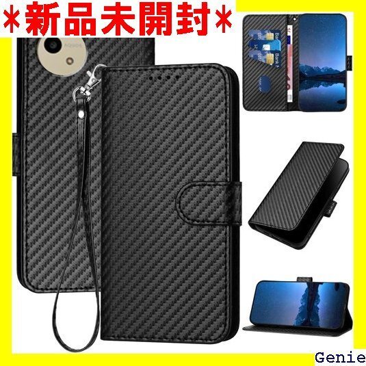 Gedurya AQUOS wish4 ケース 手帳型 52E 携帯ケース 全面保護 財布型 便利 - ブラック 27