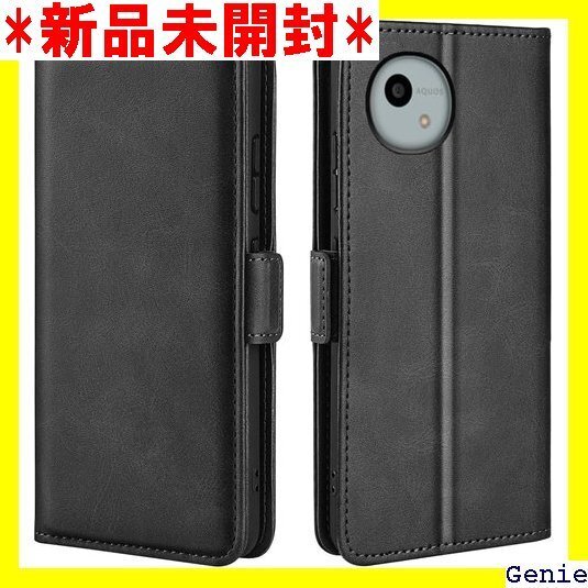 AQUOS wish4 ケース 手帳型 シャープ アク 上品な シンプル気質 スマホケース ベルトマグネット 黒 94