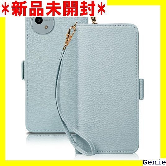 SZJAMIE AQUOS wish4 ケース 手帳型 UOS wish4 SH-52E/A402SH対応ブルー 126