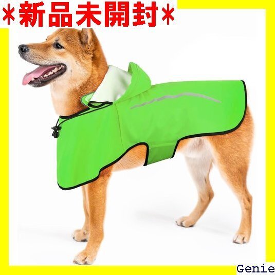 犬 レインコート 犬 カッパ 雨具 帽子付き 小型犬 通気 可愛い 軽い 散歩 快適 防水 防風 グリーン M 37