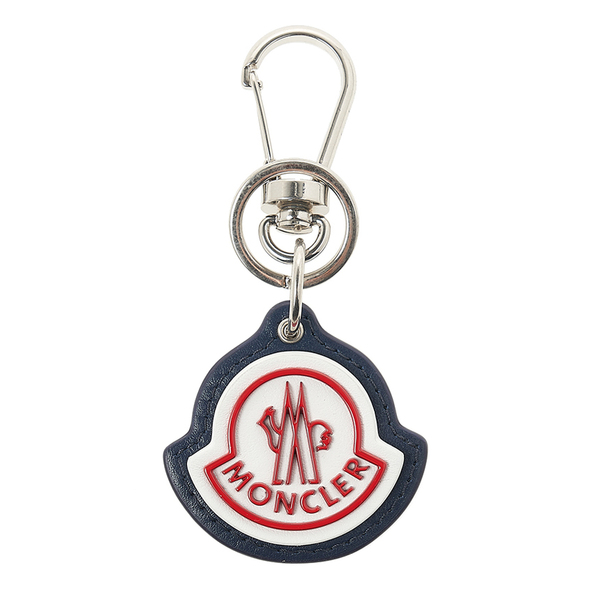 送料無料 10 MONCLER モンクレール 6F00003 M2489 ネイビー×ホワイト キーリング キーホルダー