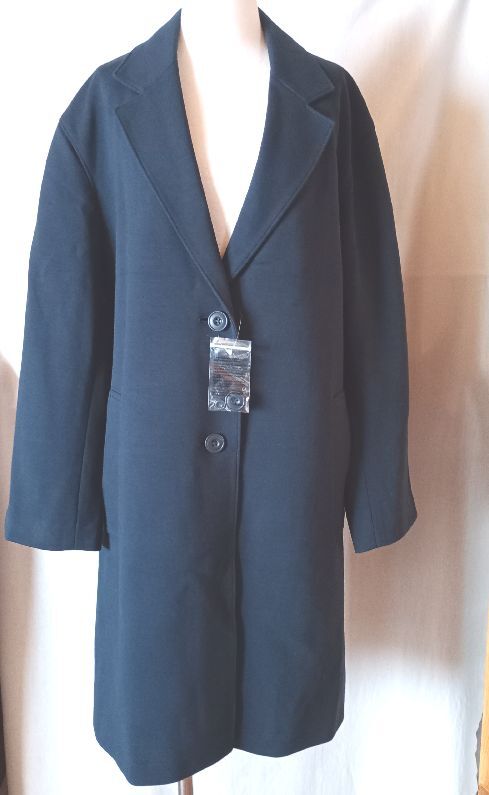 【未使用タグ付き】UNIQLOユニクロ　カシミヤ混　　チェスターコートXL 紺色 ユニクロ ウールカシミヤチェスターコート ブラック WOMEN 3XL