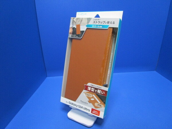 LEPLUS NEXT MSソリューションズ MS Solutions Galaxy S24 Ultra 薄型・軽量PUレザー手帳ケース 「Twoal W」 キャメル LN-24SG2BLP2CA@