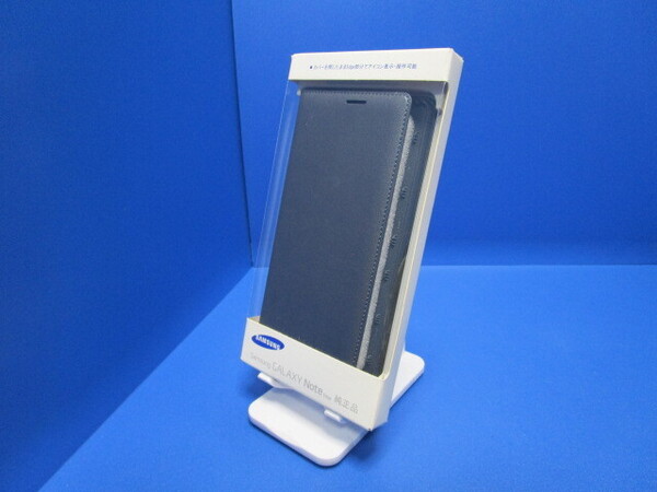 Samsung純正 Galaxy Note Edge専用 手帳型 ケース カバー FLIP WALLET チャコール EF-WN915BCEGJP