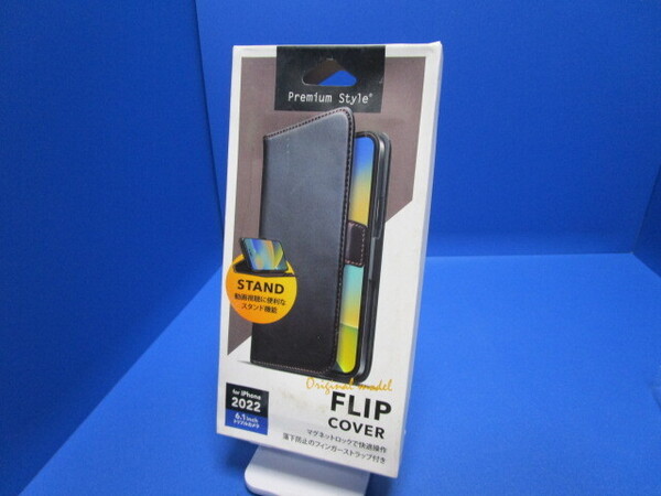 訳あり・開封品 PGA iPhone 14 Pro 手帳型 ケース フリップカバー ブラック Premium Style PG-22QFP02BK ★k