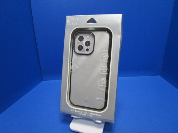 訳あり gourmandise グルマンディーズ IIIIfit Clear iPhone 14 Pro / 13 Pro 対応 クリアー ケース ブラック IFT-123BK
