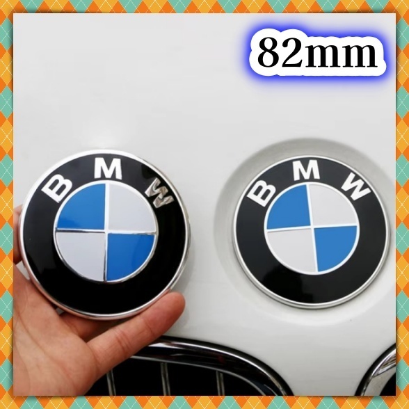 BMW エンブレム 82mm ボンネット フロントキャップ 青 白 ノーマル バンパー バッジ カバー プレート e39 e46 e30 e36 e87 e60 汎用 外装