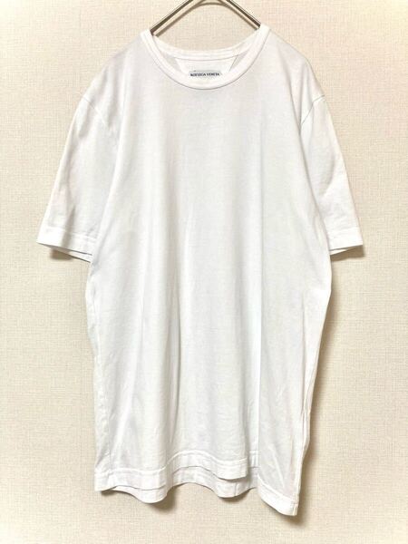 ボッテガヴェネタ BOTTEGA VENETA 半袖 tシャツ クルーネック 無地 白 ホワイト メンズ M カットソー ベーシック