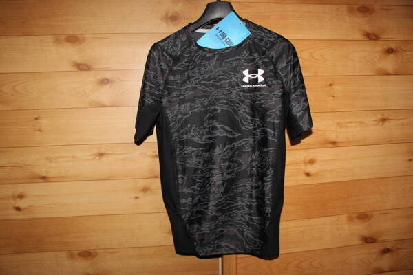 未使用 MD アンダーアーマー UNDER ARMOUR アイソチル コンプレッション 半袖シャツ ショートスリーブ プリント 1371892 送料無料即決