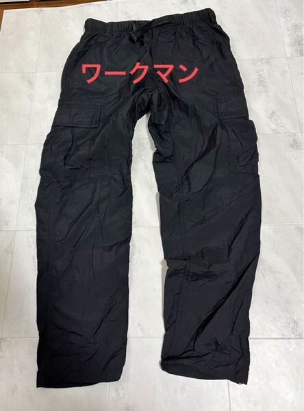 ワークマン フィールドコア 超軽量 カーゴパンツ メンズMサイズ 78 EG102 ブラック 黒