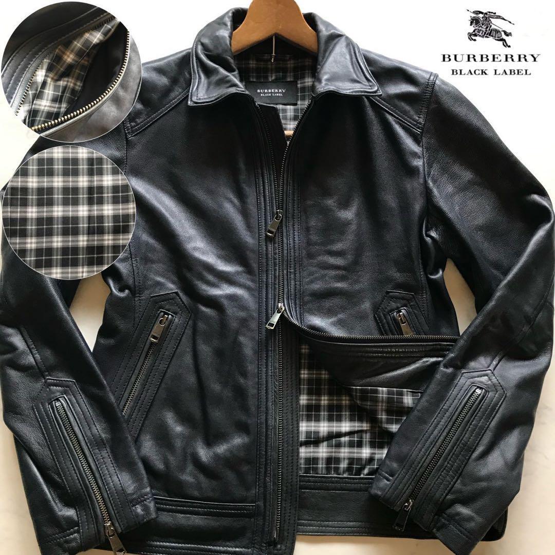 Yahoo!オークション -「burberry black label レザーライダース Yahoo!オークション -「burberry black label レザーライダース