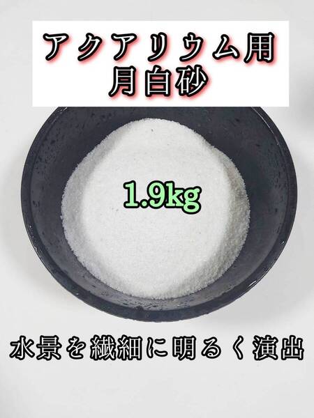 高品質 天然砂利 アクアリウム用 細粒 約2mm 月白砂 1.9kg メダカ 金魚 熱帯魚 ガーデニング