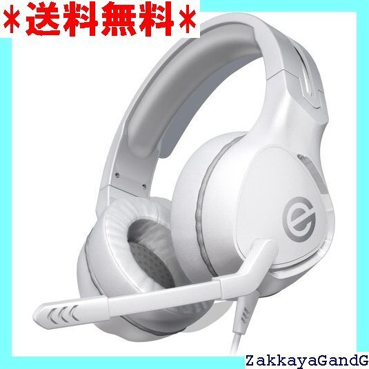 ☆★☆ エレコム ゲーミングヘッドセット 有線 ヘッドホン 軽 パッド 長時間のプレイも快適 ホワイト HS-G01WH 6