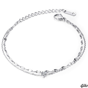 【ご自分用にはもちろん、大切な方への贈り物にもおすすめ】二層ブレスレット レディース ステンレス 金属アレルギー対応 おしゃれ