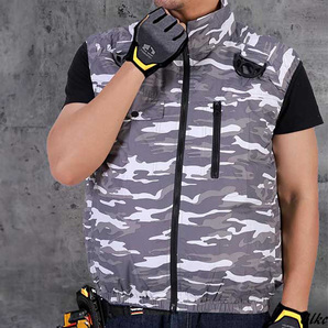 【安定した動作と静音性を実現、空調作業服ベスト】 S ブラック ファン付きベスト 作業服 冷却 風量調整ベスト 暑さ対策服 涼感服